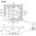  ���������� ��� ������� Jacuzzi Experience Virginia 257x219x98 �� ���� White, � ������������