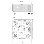  ����-������� Jacuzzi Maxi Kios Friendly 189x169x80 �� ���� Silver Pearlscent, ��� �������