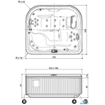  ��� ������� Jacuzzi Maxi Santorini pro 230x215x90 �� ��� ������� top audio ���� Silver Pearlscent, � ������.