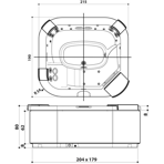  ��� ������� Jacuzzi Maxi Delfi pro 190x190x80 �� � �������� top ���� Ocean Blue, ������ ��� c ��������.