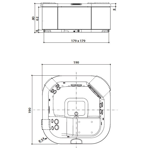  ��� ������� Jacuzzi Maxi Delfi pro 190x190x80 �� � �������� top ���� White, ������ ��� ���. c ������.