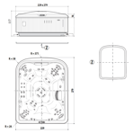  ��� ������� Jacuzzi Maxi Delos pro 215x190x80 �� � �������� top audio ���� Silver Pearlscent, ������ ��� c �������.