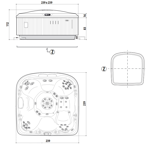  ��� ������� Jacuzzi Maxi Santorini pro 230x215x90 �� base ���� Ocean Blue ������ ��� ���. � ������.