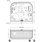  ��� ������� Jacuzzi Maxi Santorini pro 230x215x90 �� base ���� Silver Pearlscent ������ ��� � �������.