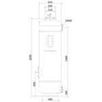       Evospace Titan .610 , DN65, H=2100 , . ,   (EF.T610S)
