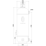       Evospace Titan .765 , DN80, H=2350 , . ,   (EF.T765S)