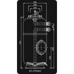    Evospace Cosmo Pro .500 , DN40, H=1100 , 