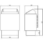  Печь электрическая Keya Sauna Amazon AM90MI с выносным пультом 9kw краш.