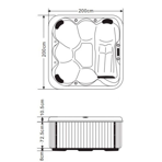    Kingston JCS - 58 B 200x200x91   6459 White,  P - 05 Teak