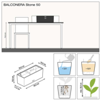   () Lechuza () Balconera Stone 50  