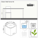   () Lechuza () Green Wall Home Kit Glossy -  ()