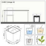   () Lechuza () Cube Cottage 40 -