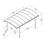  Palram   Carport Victoria 5000