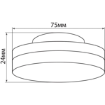    (LED) GX53 Feron LB-153 24LED(5W) 4000K 75*25mm